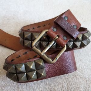Studded Leather Belt